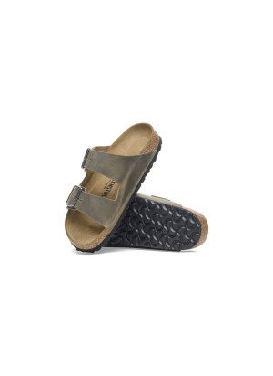 Sandália Arizona Oiled Leather Birkenstock 1027039 Faded Khaki
