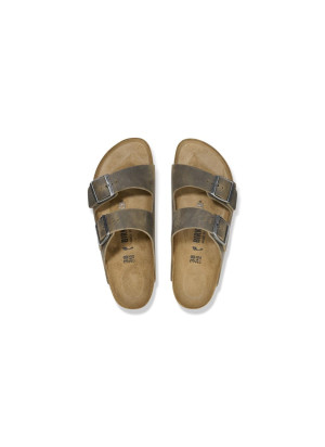Arizona Oiled Leather Sandal Birkenstock 1027039 Faded Khaki