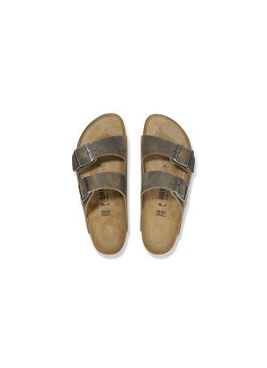 Sandália Arizona Oiled Leather Birkenstock 1027039 Faded Khaki