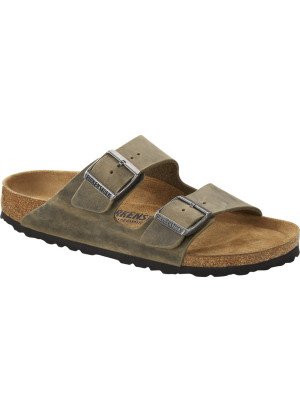 Sandália Arizona Oiled Leather Birkenstock 1027039 Faded Khaki
