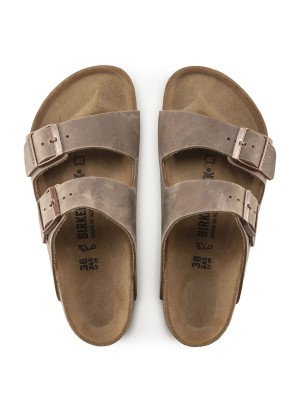 Sandália Arizona Arizona Oiled Leather Birkenstock 352203 Tobacco Brown
