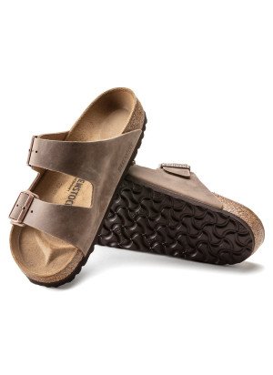 Sandália Arizona Oiled Leather Birkenstock 0352201 Tobacco Brown