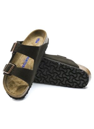 Arizona Soft Footbed Leather Suede Sandal 0951313 Mocca