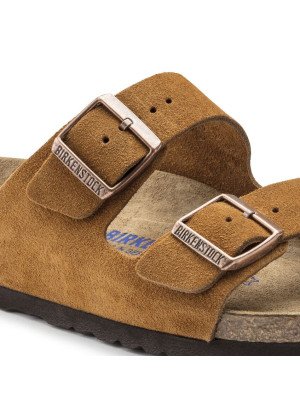 Sandália Arizona Soft Footbed Couro de Camurça 1009527 Mink