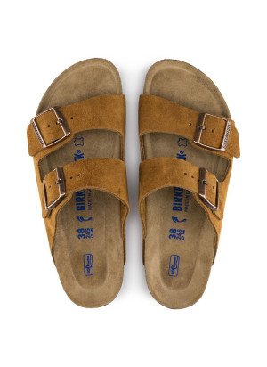 Sandália Arizona Soft Footbed Couro de Camurça 1009527 Mink