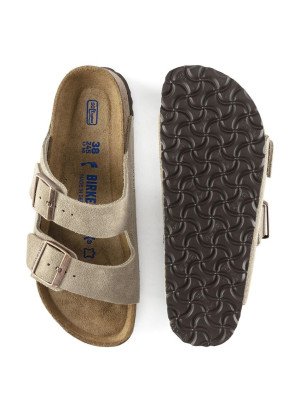 Arizona Soft Footbed Leather Suede Sandal 0951301 Taupe