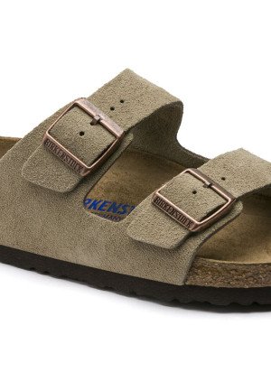 Arizona Soft Footbed Leather Suede Sandal 0951301 Taupe