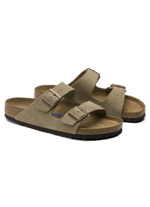 Arizona Soft Footbed Leather Suede Sandal 0951301 Taupe