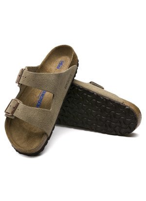 Arizona Soft Footbed Leather Suede Sandal 0951301 Taupe