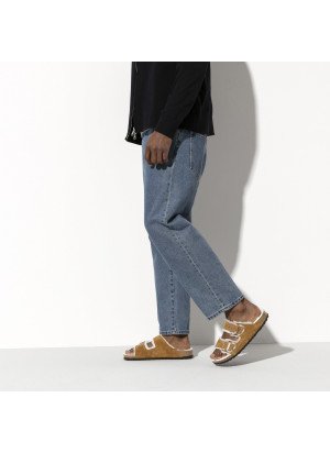 Sandália Arizona Shearling Couro de Camurça Birkenstock 1001135 Mink