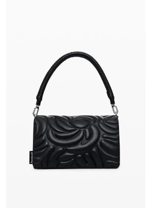 Bolsa tiracolo flores Desigual 24WAXP10-2000 Negro
