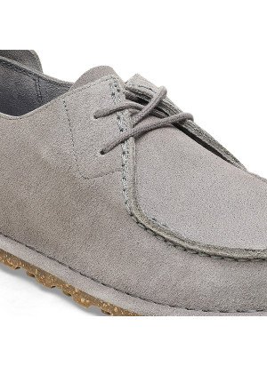 Utti Lace Shoes Birkenstock Suede Leather 1027311 Whale Gray