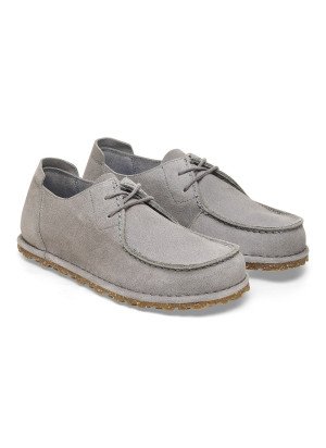 Utti Lace Shoes Birkenstock Suede Leather 1027311 Whale Gray
