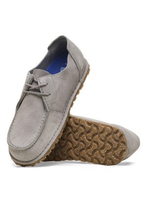 Utti Lace Shoes Birkenstock Suede Leather 1027311 Whale Gray