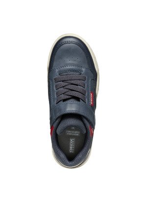 Sapato J Perth Boy Geox J367RE 0MEFU C4244 Navy/Dk Red