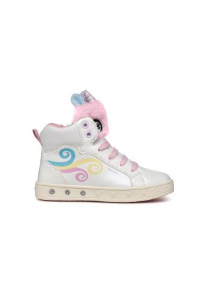 J Skylin Girl Boot Geox J468WA 0NFBH C0653 White/Multicolor
