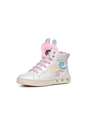 J Skylin Girl Boot Geox J468WA 0NFBH C0653 White/Multicolor