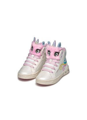 J Skylin Girl Boot Geox J468WA 0NFBH C0653 White/Multicolor