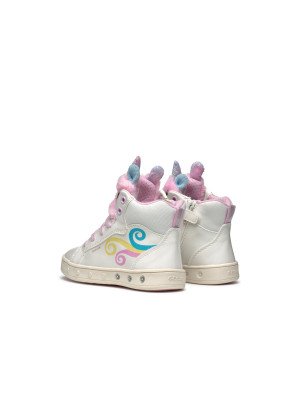 J Skylin Girl Boot Geox J468WA 0NFBH C0653 White/Multicolor