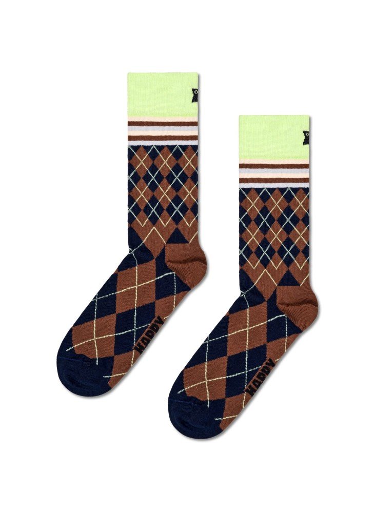 Meias Mixed Argyle HappySocks P001620 Castanho Meias Mixed Argyle HappySocks P001620 Castanho