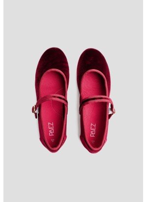 Mary Jane Velvet Shoes PAEZ 2432501S5801-420 Burgundy
