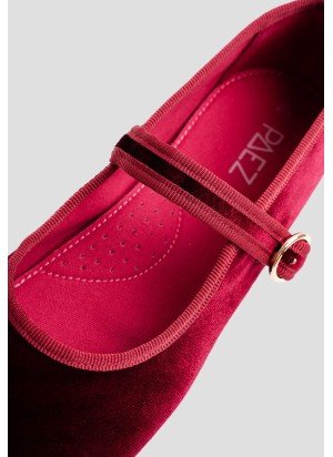 Mary Jane Velvet Shoes PAEZ 2432501S5801-420 Burgundy