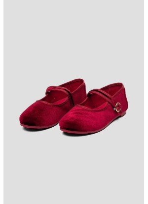 Mary Jane Velvet Shoes PAEZ 2432501S5801-420 Burgundy