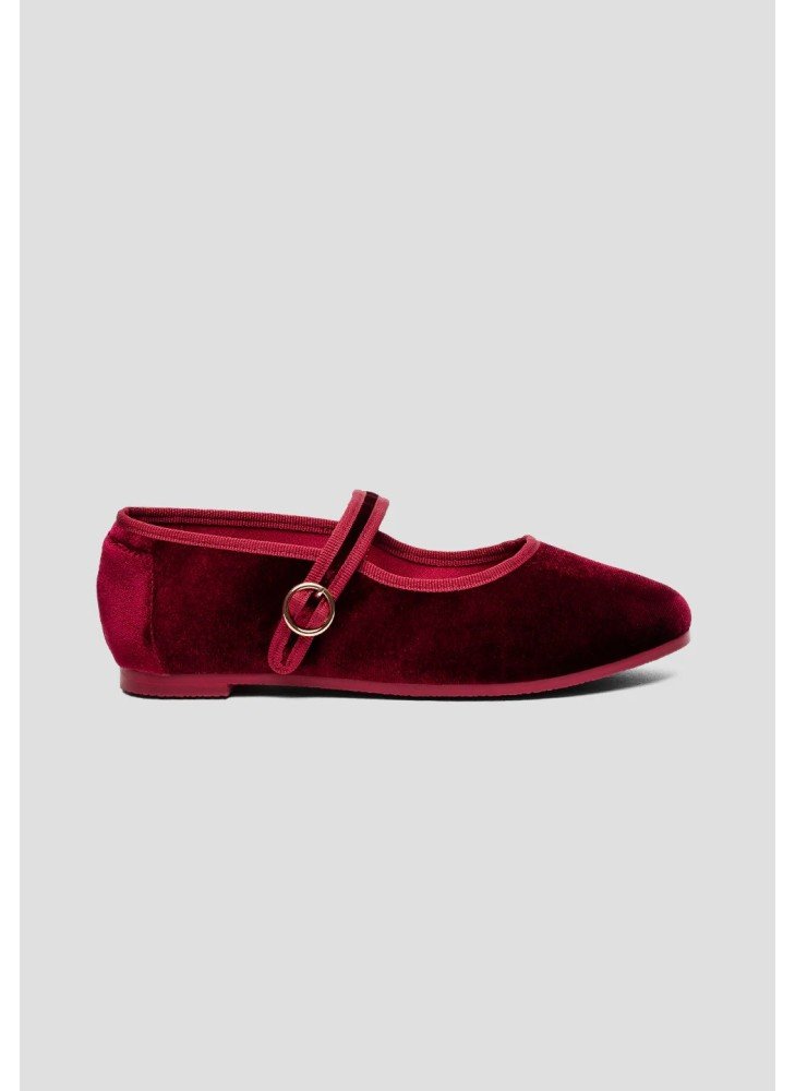 Mary Jane Velvet Shoes PAEZ 2432501S5801-420 Burgundy Mary Jane Velvet Shoes PAEZ 2432501S5801-420 Burgundy