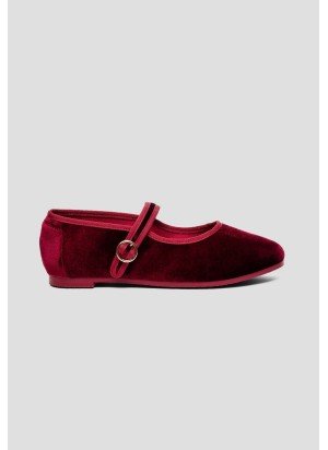 Mary Jane Velvet Shoes PAEZ 2432501S5801-420 Burgundy