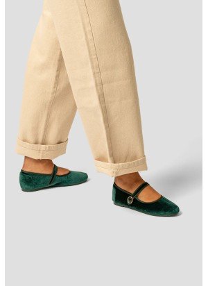 Sapato Mary Jane Velvet PAEZ 2432501S5801-912 Evergreen