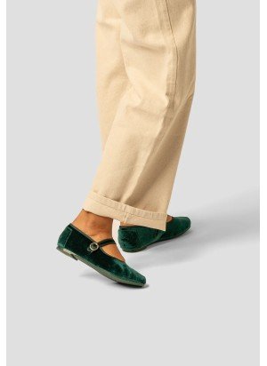 Sapato Mary Jane Velvet PAEZ 2432501S5801-912 Evergreen