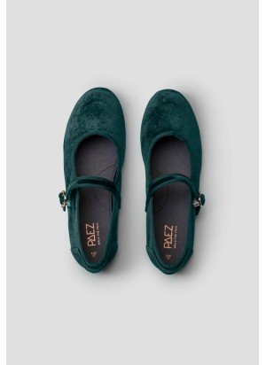 Mary Jane Velvet Shoes PAEZ 2432501S5801-912 Evergreen
