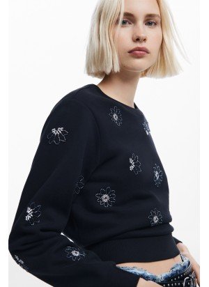 Sweat Sw_Joya Desigual 24WWSK32-2000 Preto