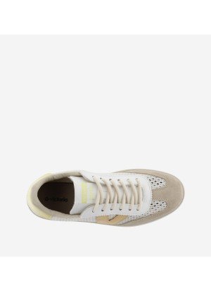 Berlin Cycling Open Mesh & Split Suede Sneakers Victoria 1126210 Beige