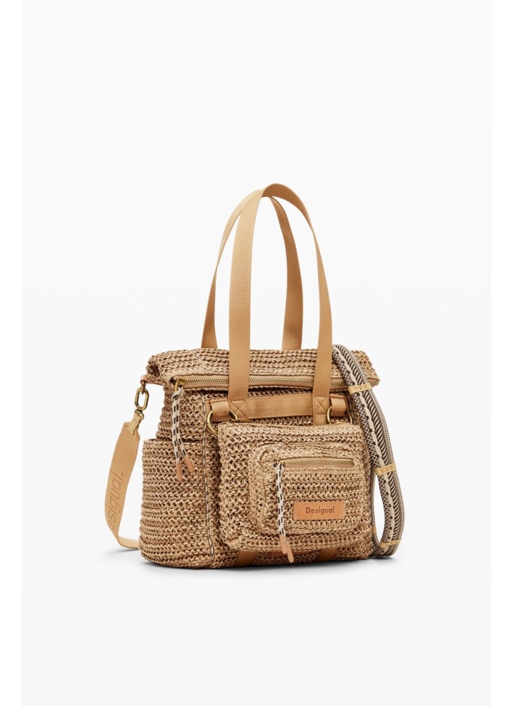 Raffia Voyager Mini Bag Desigual 25SAXO06-1014 Natural