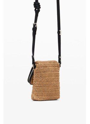 Mone Half Logo Raffia Bag Desigual 25SAYO02-1014 Natural