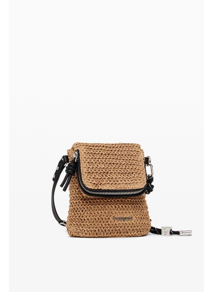Mone Half Logo Raffia Bag Desigual 25SAYO02-1014 Natural