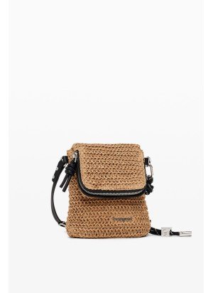 Mone Half Logo Raffia Bag Desigual 25SAYO02-1014 Natural