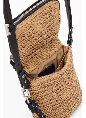 Mone Half Logo Raffia Bag Desigual 25SAYO02-1014 Natural