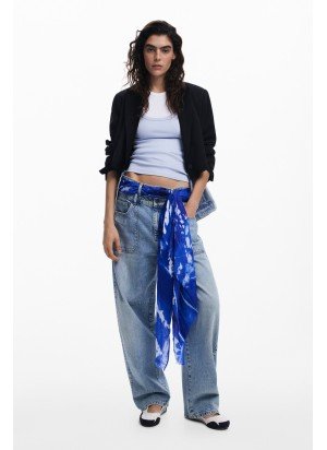 Lenço Fou Atkins Rectangle Desigual 25SAWA17-5010 Azul