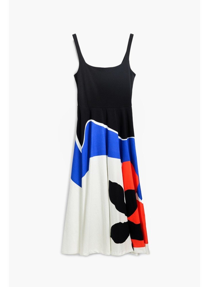 Vestido Ondas Desigual 25SWVK41-2000 Multicolorido