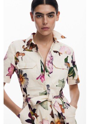 Vestido Monicawhite Desigual 25SWVW13-1001 Cru