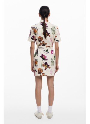 Monicawhite Dress Desigual 25SWVW13-1001 Ecru