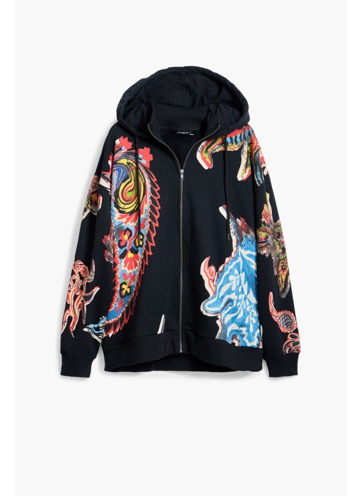 Melted Paisleys Coat Desigual 25SWSK01-2000 Preto