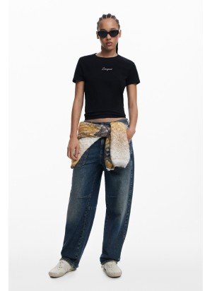 T-Shirt Paraná Desigual 25SWTK15-2000 Preto