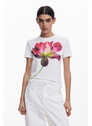 T-Shirt Plata Desigual 25SWTK24 -1001 Cru