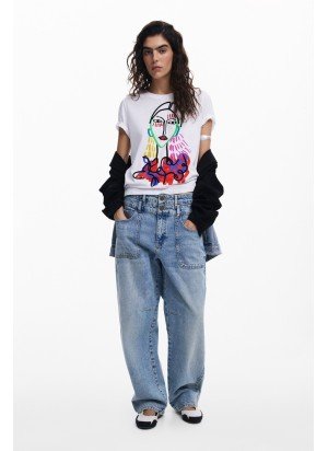 T-Shirt Misuri Desigual 25SWTKA9-1000 Branco