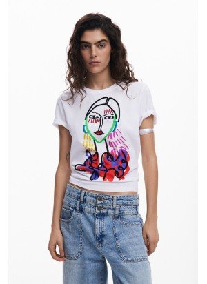 T-Shirt Misuri Desigual 25SWTKA9-1000 Branco