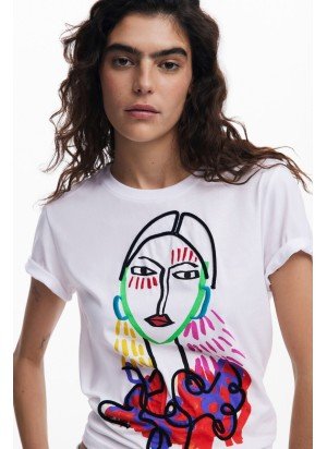 T-Shirt Misuri Desigual 25SWTKA9-1000 Branco