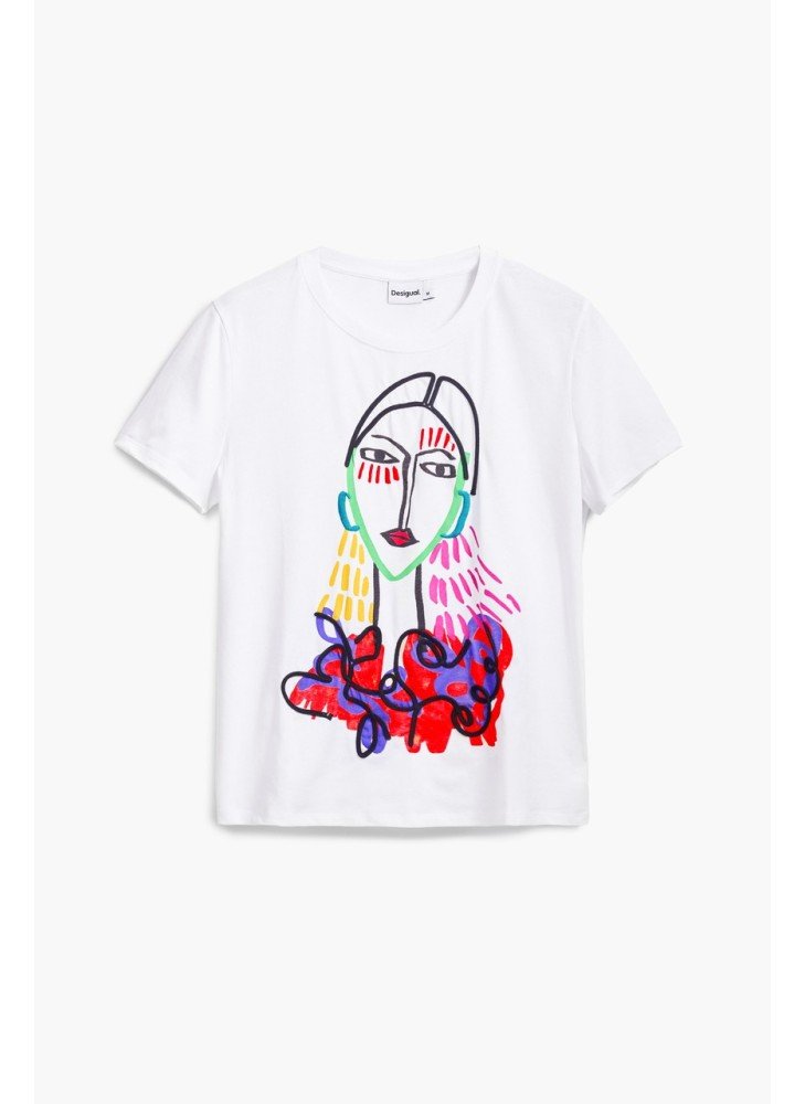 T-Shirt Misuri Desigual 25SWTKA9-1000 Branco